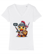 Wanna Fight?! Tricou mânecă scurtă guler V Damă Evoker