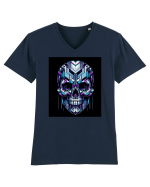 Skull/Craniu in diferite stiluri 01 Tricou mânecă scurtă guler V Bărbat Presenter