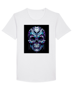 Skull/Craniu in diferite stiluri 01 Tricou mânecă scurtă guler larg Bărbat Skater