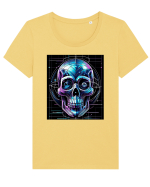 Skull/Craniu in diferite stiluri 02 Tricou mânecă scurtă guler larg fitted Damă Expresser