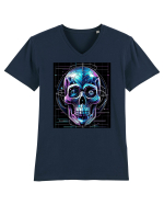 Skull/Craniu in diferite stiluri 02 Tricou mânecă scurtă guler V Bărbat Presenter