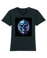 Skull/Craniu in diferite stiluri 03 Tricou mânecă scurtă guler V Bărbat Presenter