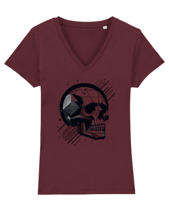 Skull/Craniu in diferite stiluri 06 Burgundy