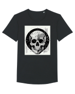 Skull/Craniu in diferite stiluri 07 Tricou mânecă scurtă guler larg Bărbat Skater