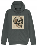 Skull/Craniu in diferite stiluri 15 Hanorac cu fermoar Unisex Connector