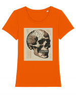 Skull/Craniu in diferite stiluri 15 Tricou mânecă scurtă guler larg fitted Damă Expresser