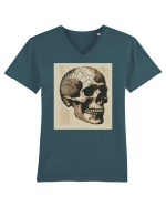 Skull/Craniu in diferite stiluri 15 Tricou mânecă scurtă guler V Bărbat Presenter