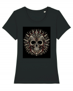 Skull/Craniu in diferite stiluri 16 Tricou mânecă scurtă guler larg fitted Damă Expresser