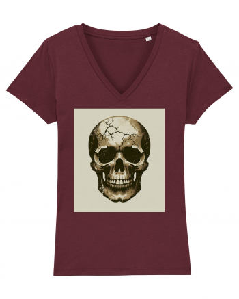 Skull/Craniu in diferite stiluri 17 Burgundy