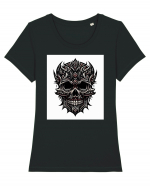 Skull/Craniu in diferite stiluri 18 Tricou mânecă scurtă guler larg fitted Damă Expresser