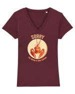 SORRY FOR BEING A SEXY  CANCER (RAC) Tricou mânecă scurtă guler V Damă Evoker