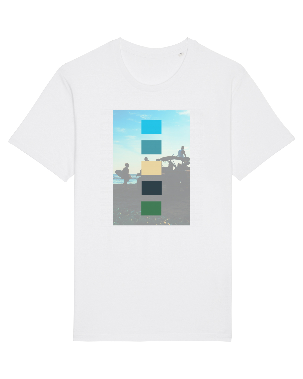 Tricou mânecă scurtă Unisex Rocker White