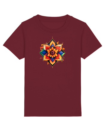FLORAL GEOMETRIC 3 Burgundy
