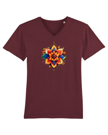 FLORAL GEOMETRIC 3 Burgundy