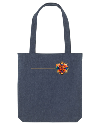 FLORAL GEOMETRIC 3b Midnight Blue