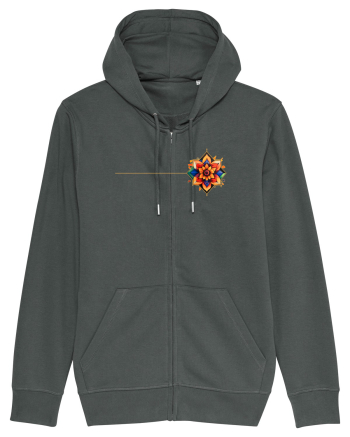 FLORAL GEOMETRIC 3b Anthracite