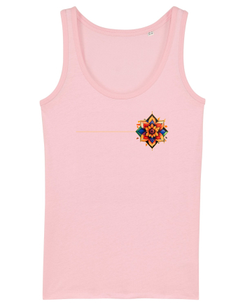 FLORAL GEOMETRIC 3b Cotton Pink