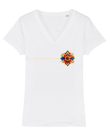 FLORAL GEOMETRIC 3b White