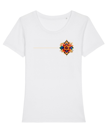 FLORAL GEOMETRIC 3b White