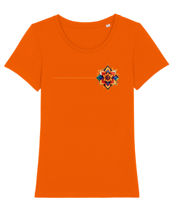 FLORAL GEOMETRIC 3b Bright Orange