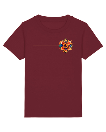 FLORAL GEOMETRIC 3b Burgundy