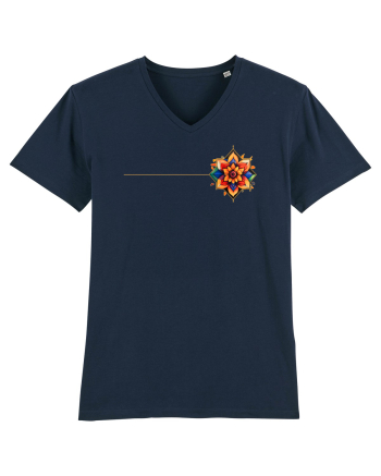 FLORAL GEOMETRIC 3b French Navy