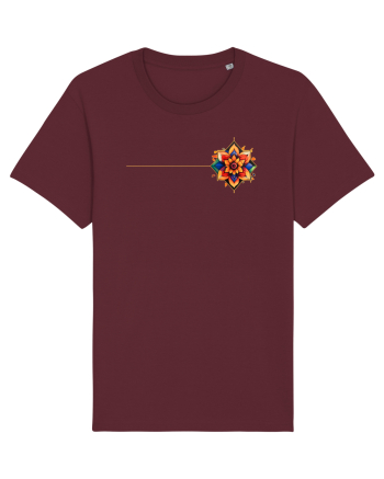 FLORAL GEOMETRIC 3b Burgundy