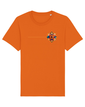 FLORAL GEOMETRIC 3b Bright Orange