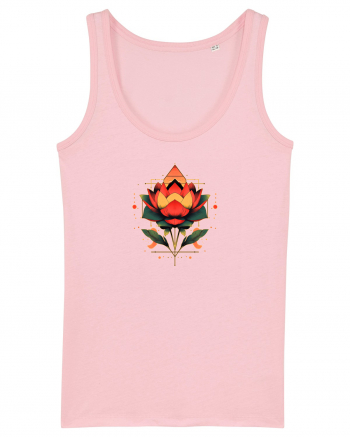 FLORAL GEOMETRIC 4 Cotton Pink