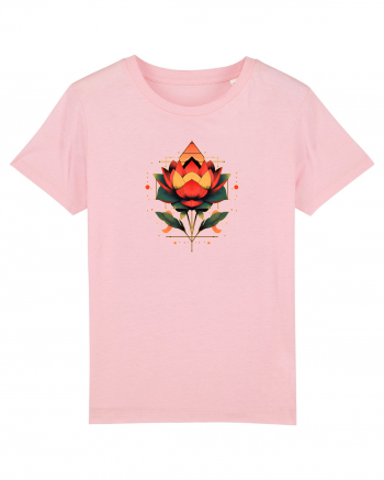 FLORAL GEOMETRIC 4 Cotton Pink