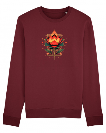 FLORAL GEOMETRIC 4 Burgundy