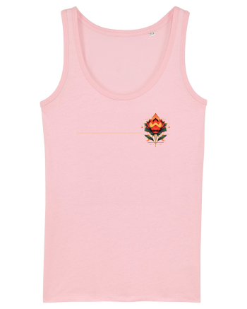 FLORAL GEOMETRIC 4b Cotton Pink
