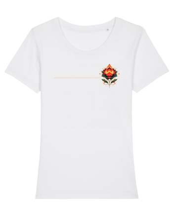 FLORAL GEOMETRIC 4b White