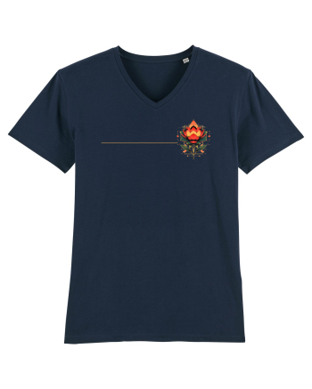 FLORAL GEOMETRIC 4b French Navy
