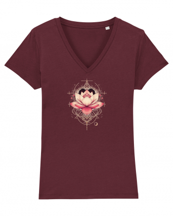 FLORAL GEOMETRIC 5 Burgundy