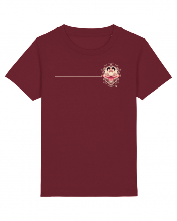 FLORAL GEOMETRIC 5b Burgundy