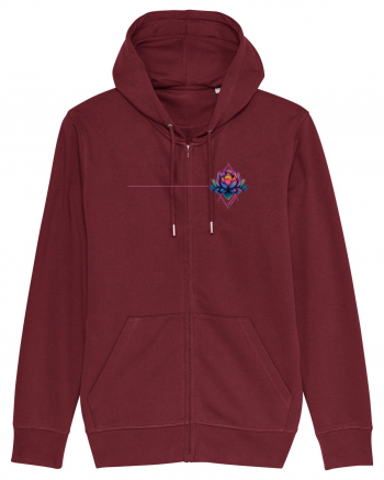 FLORAL GEOMETRIC 6b Burgundy