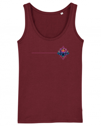 FLORAL GEOMETRIC 6b Burgundy