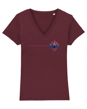 FLORAL GEOMETRIC 6b Burgundy