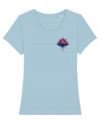 FLORAL GEOMETRIC 6b Sky Blue