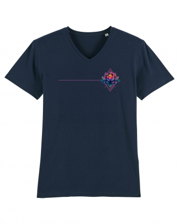 FLORAL GEOMETRIC 6b French Navy