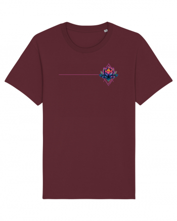 FLORAL GEOMETRIC 6b Burgundy