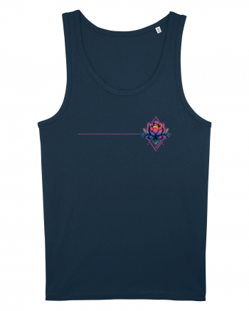 FLORAL GEOMETRIC 6b Navy