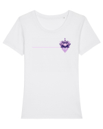 FLORAL GEOMETRIC 7b Tricou mânecă scurtă guler larg fitted Damă Expresser