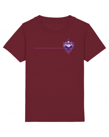 FLORAL GEOMETRIC 7b Burgundy