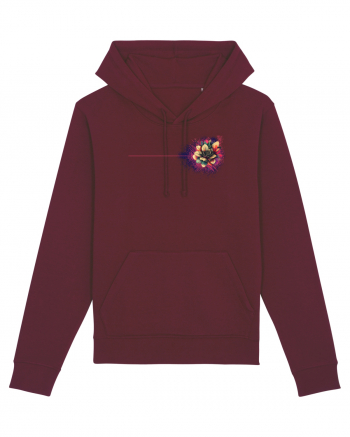 FLORAL GEOMETRIC 8b Burgundy