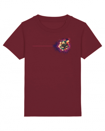 FLORAL GEOMETRIC 8b Burgundy