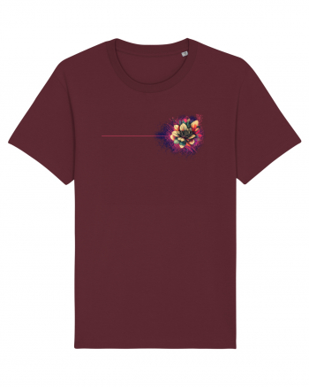 FLORAL GEOMETRIC 8b Burgundy