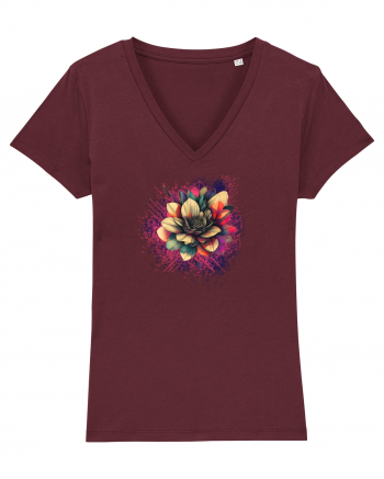 FLORAL GEOMETRIC 8 Burgundy