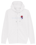 FLORAL GEOMETRIC TRANDAFIR / ROSE b Hanorac cu fermoar Unisex Connector